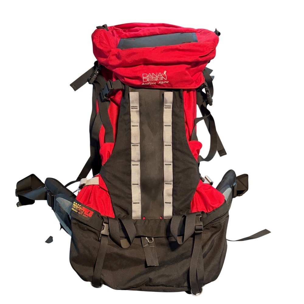 Dana Design ArcFlex Alpine Backpack Red Black Internal Frame Hiking USA Medium